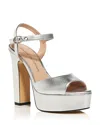 Stuart Weitzman Ryder 95 Platform Sandal In Silver