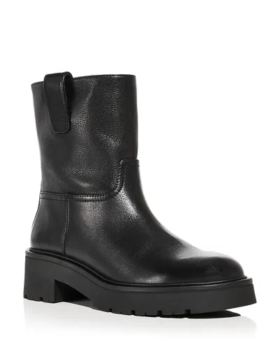 Stuart Weitzman Women's Ren Leather Ankle Boots In Black