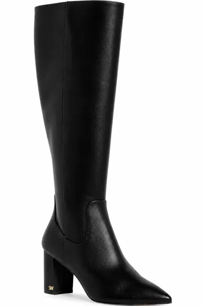 Stuart Weitzman Women's Renegade Block Heel Knee High Boots In Black