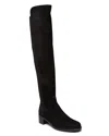 Stuart Weitzman Reddy 5050 Suede Over-the-knee Boot In Black Suede