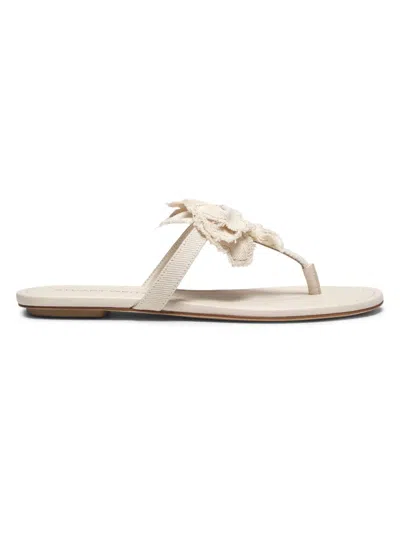 Stuart Weitzman Women's Rio Denim T-strap Sandals In Neutral