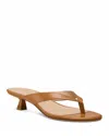 Stuart Weitzman Rio Leather Kitten-heel Thong Sandals