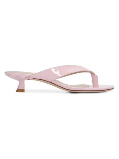 Stuart Weitzman Women's Rio Sleek 35mm Kitten-heel Sandals In Pink
