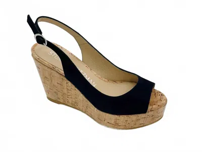 Stuart Weitzman Women's Riviera Cork Wedge Sandal In True Blue