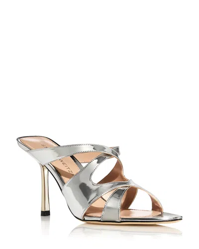 Stuart Weitzman Women's Rubie 85 Slide Sandals In Silver