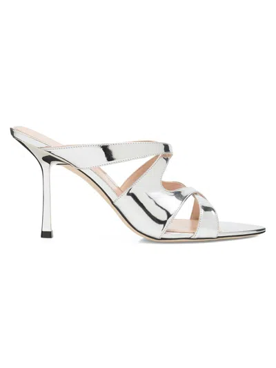 Stuart Weitzman 85mm Rubie Strappy Leather Sandals In Animal Print