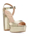 Stuart Weitzman Women's Ryder 95 Strappy Platform Sandals In Platino