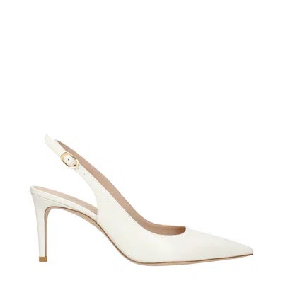 Stuart Weitzman Women's Sandals Beige/cream Leather In White