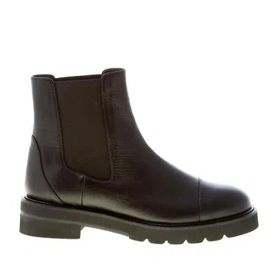 Pre-owned Stuart Weitzman Women Shoes Frankie Lift Black Leather Chelsea Boot S5618