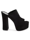 Stuart Weitzman Skyhigh 145 Platform Slide Sandal In Black