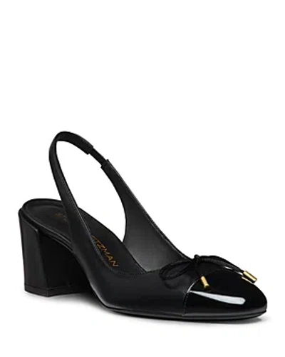 Stuart Weitzman Women's Sleek Bow 50 Slingback Pumps In Black