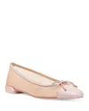 Stuart Weitzman Women's Pin Dot Leather & Mesh Bow Flats In Rosewater