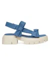 Stuart Weitzman Sofia Nolita Lug Sole Sandal In Washed Blue