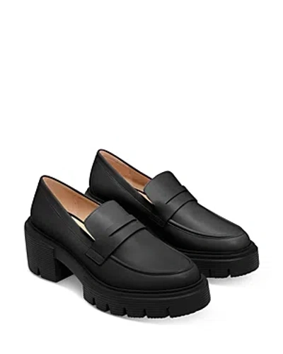 Stuart Weitzman Women's Soho Loafers In Matte Black