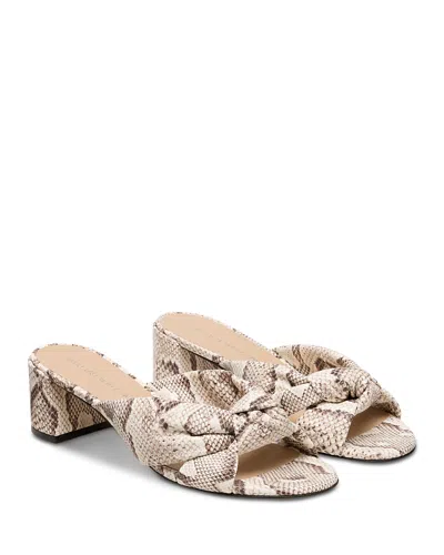 Stuart Weitzman Women's Soplaya Embossed Leather Slide Sandals In Animal Print