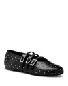 Stuart Weitzman Women's Sostud Mary Jane Ballet Flat In Black