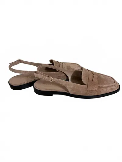 Stuart Weitzman Women's Sport Suede Slingback Loafer In Camel In Nude
