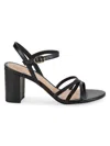 Stuart Weitzman Starla Block Heel Sandal In Black