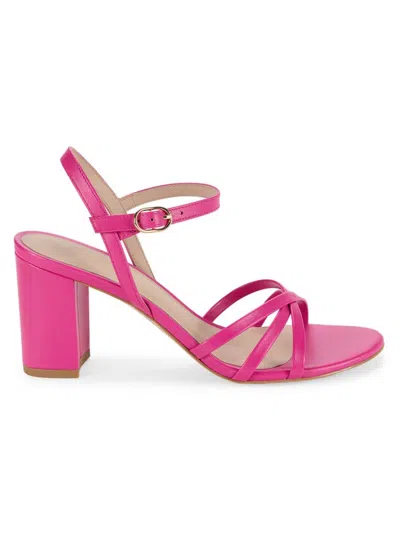 Stuart Weitzman Starla 75 Block Heel Sandal In Peonia