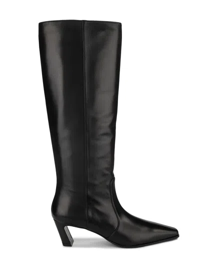 Stuart Weitzman Women's Stassi 50mm Leather Boots In Black