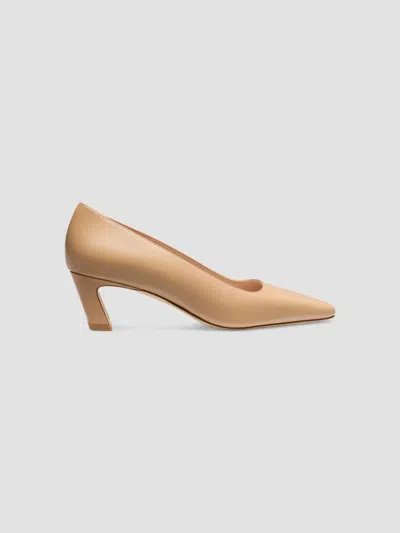 Stuart Weitzman Stassi 50mm Leather Pumps In Brown