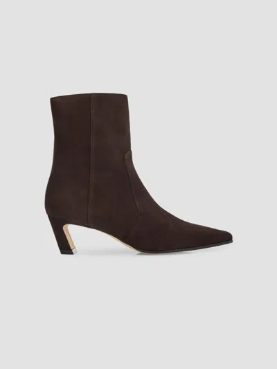Stuart Weitzman Women's Stassi 50mm Suede Booties In Brown