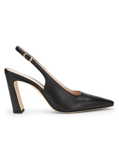STUART WEITZMAN WOMEN'S STASSI 85MM LEATHER SLINGBACK PUMPS