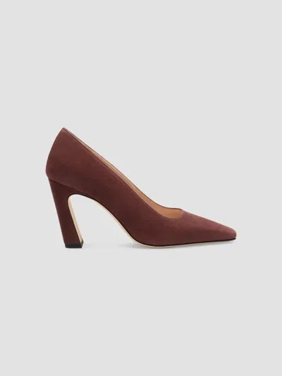 Stuart Weitzman Women's Stassi 85mm Suede Pumps In Dark Oak