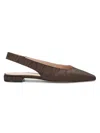 Stuart Weitzman Stassi Moire Slingback Flats In Brown