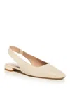 Stuart Weitzman Women's Stassi Slingback Flats In White