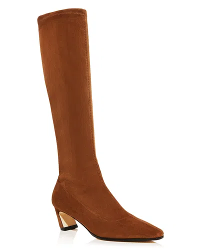 Stuart Weitzman Women's Stassi Stretch Suede Knee-high Boots In Brown