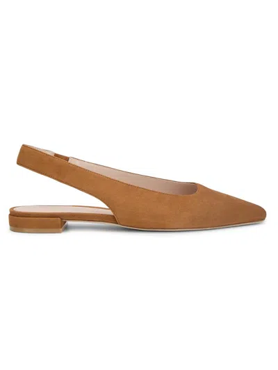 STUART WEITZMAN WOMEN'S STASSI SUEDE SLINGBACK FLATS