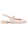 Stuart Weitzman Stefanie Leather Slingback Ballerina Flats In Ballet