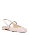 Stuart Weitzman Stefanie Leather Slingback Ballerina Flats In Ballet