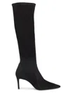 Stuart Weitzman Women's Stuart Power 75 75mm Suede Boots In Black