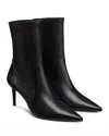 Stuart Weitzman 75mm Stuart Power Zip-detail Pointed-toe Boots In Black