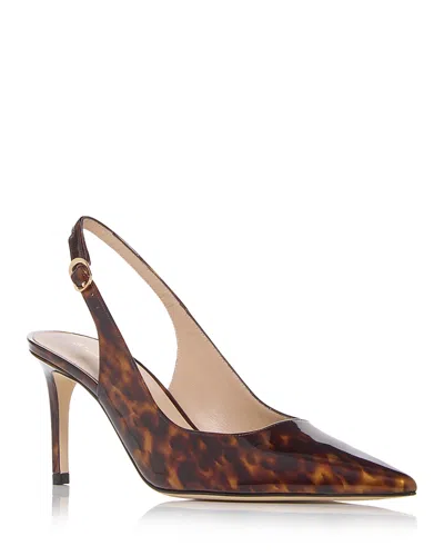 Stuart Weitzman Women's Stuart Power 75 Slingback Pumps In Brown