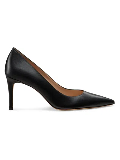 STUART WEITZMAN WOMEN'S STUART POWER 75MM LEATHER PUMPS