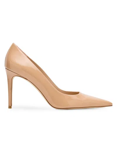 STUART WEITZMAN WOMEN'S STUART POWER 85 75MM PATENT LEATHER PUMPS