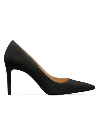 Stuart Weitzman Women's Stuart Power 85 85mm Suede Pumps In Black