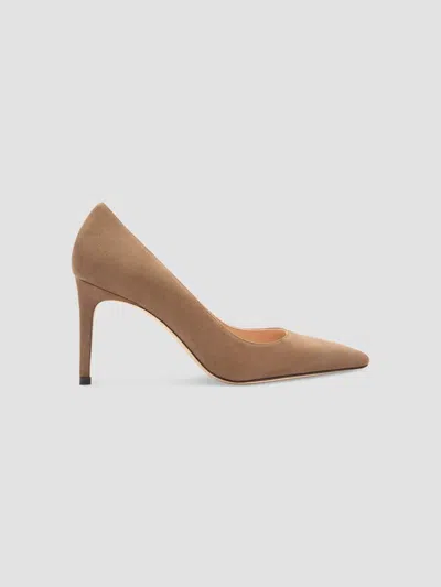 Stuart Weitzman Women's Stuart Power 85 85mm Suede Pumps In Weathered Taupe