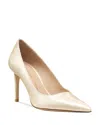 Stuart Weitzman 85mm Stuart Power Leather Pumps In Neutral