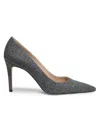 Stuart Weitzman Stuart Power 85 Pointed Toe Pump In Gray