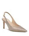 Stuart Weitzman Stuart Power Metallic Stiletto Pumps In Poudre