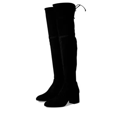 Stuart Weitzman Women's  Flareland Boots Black Round Toe Over-the-knee Htat238