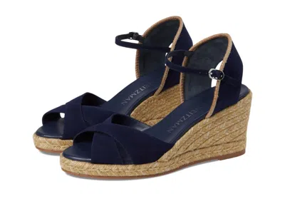 Stuart Weitzman Women's  Mirela Ii Sandal Nice Blue Wedge Espadrille Htat526