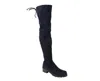 Stuart Weitzman Over-the-knee Boots With Luxurious Suede Finish And Elegant Design In Blue