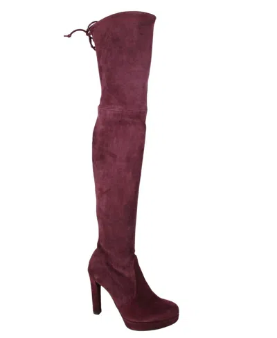 STUART WEITZMAN WOMEN'S SUEDE OVER-THE-KNEE PLATFORM BOOT