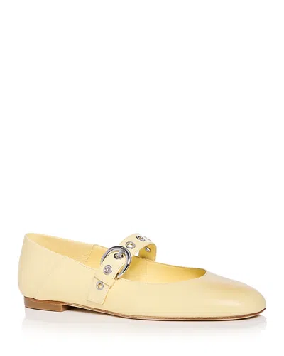 Stuart Weitzman Supermoto Flat In Yellow