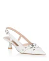 Stuart Weitzman Women's Supermoto Slingback Pumps In White